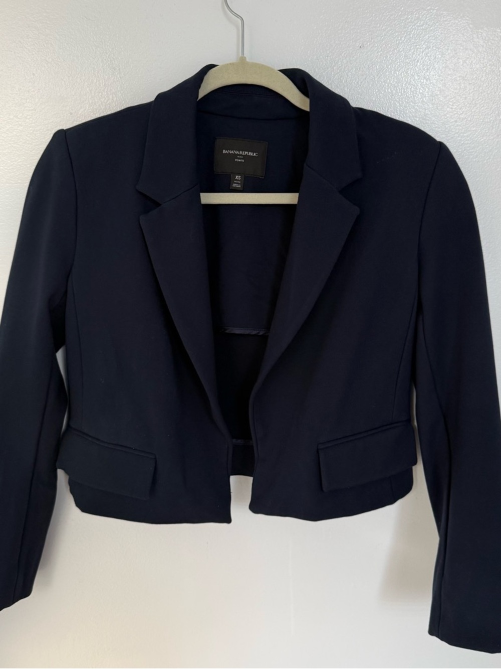 Banana Republic Cropped Navy Blazer